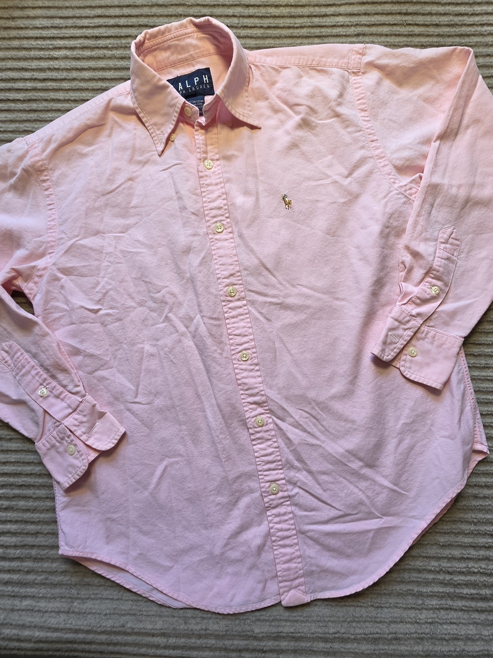 Ralph Lauren Shirt Womens 4 Pink Oxford Button Down Pony Logo
